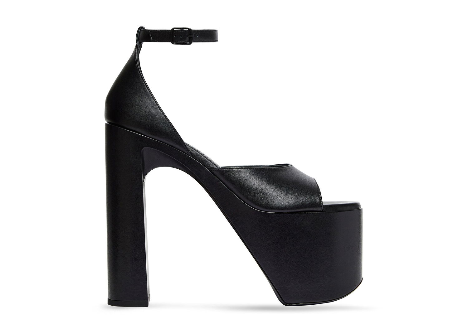 Кецове и обувки Balenciaga Camden 160mm Sandals "Black Leather" W Черно | 742308WB9G11000, 0