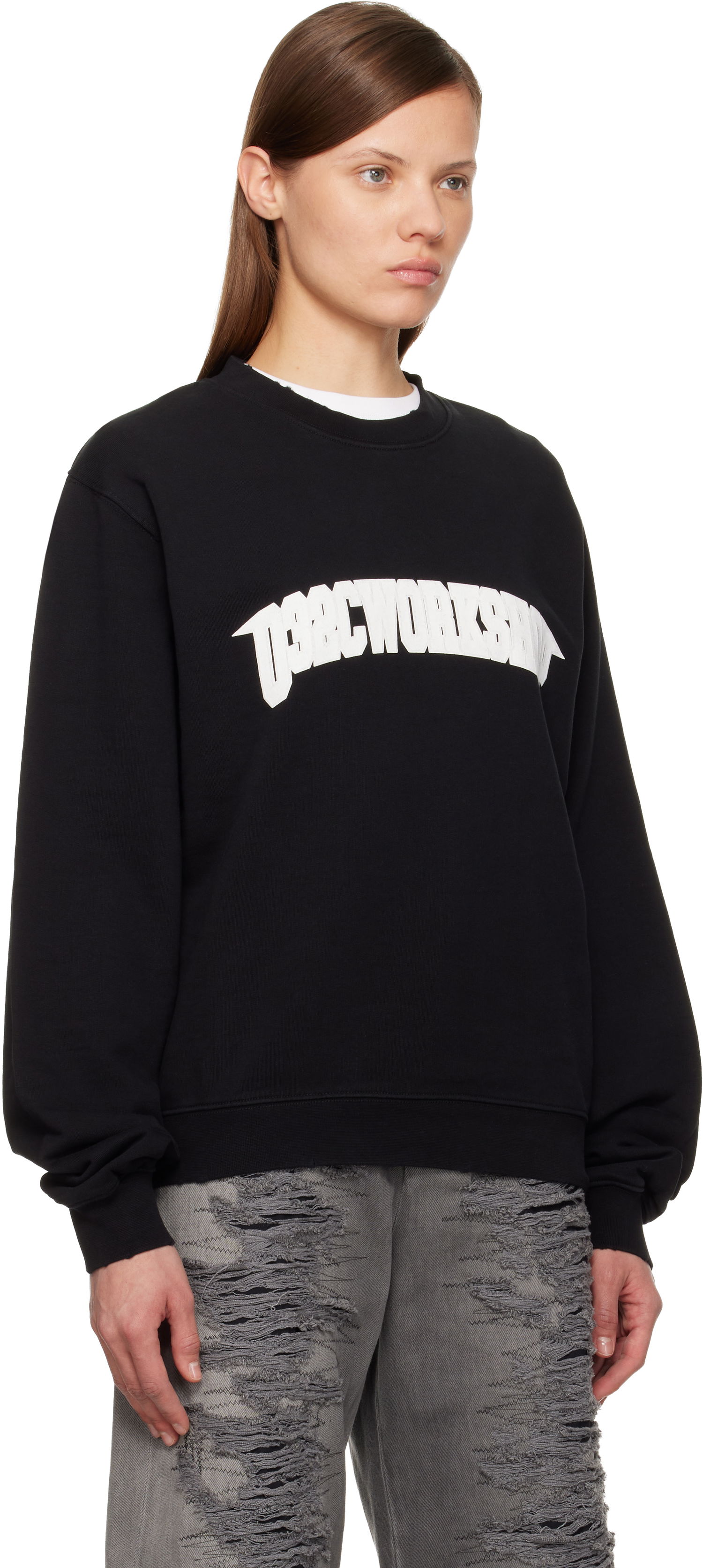 Суитчър 032C One Dollar Bill TRBC WORKSHOP Print Crewneck Sweatshirt Черно | F25-URC-0512-050-W, 1