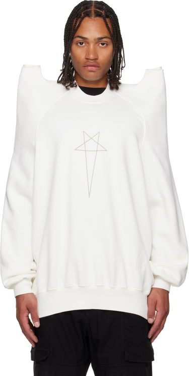 Суитчър Rick Owens Concordians Tecsweat Padded Shoulder Sweatshirt Бяло | DU02E7272 FEP3, 0