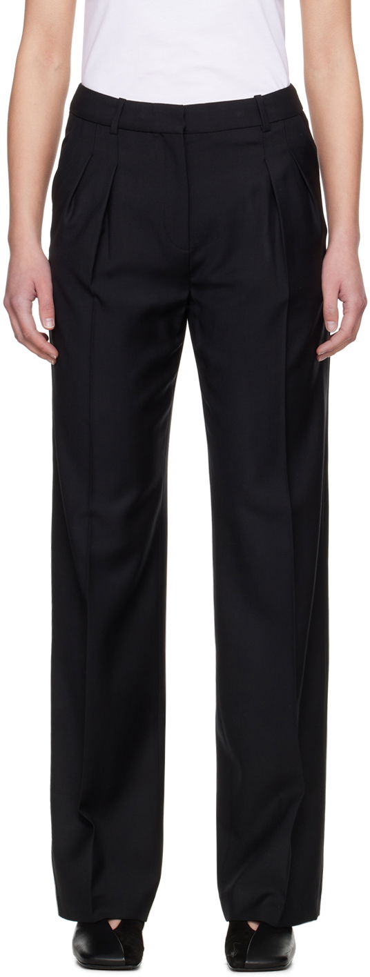 Панталони Loulou de Saison Loulou de Saison Sbiru Pleated Trousers Черно | SBIRU, 0