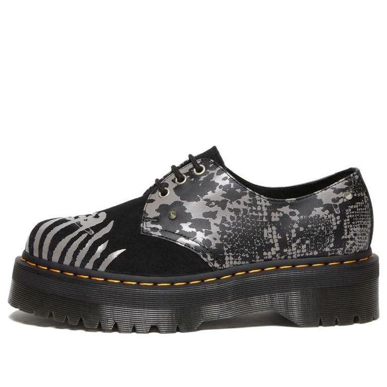 Кецове и обувки Dr. Martens Dr. Martens 1461 Animal Clash Platform Shoes Черно | 27695001