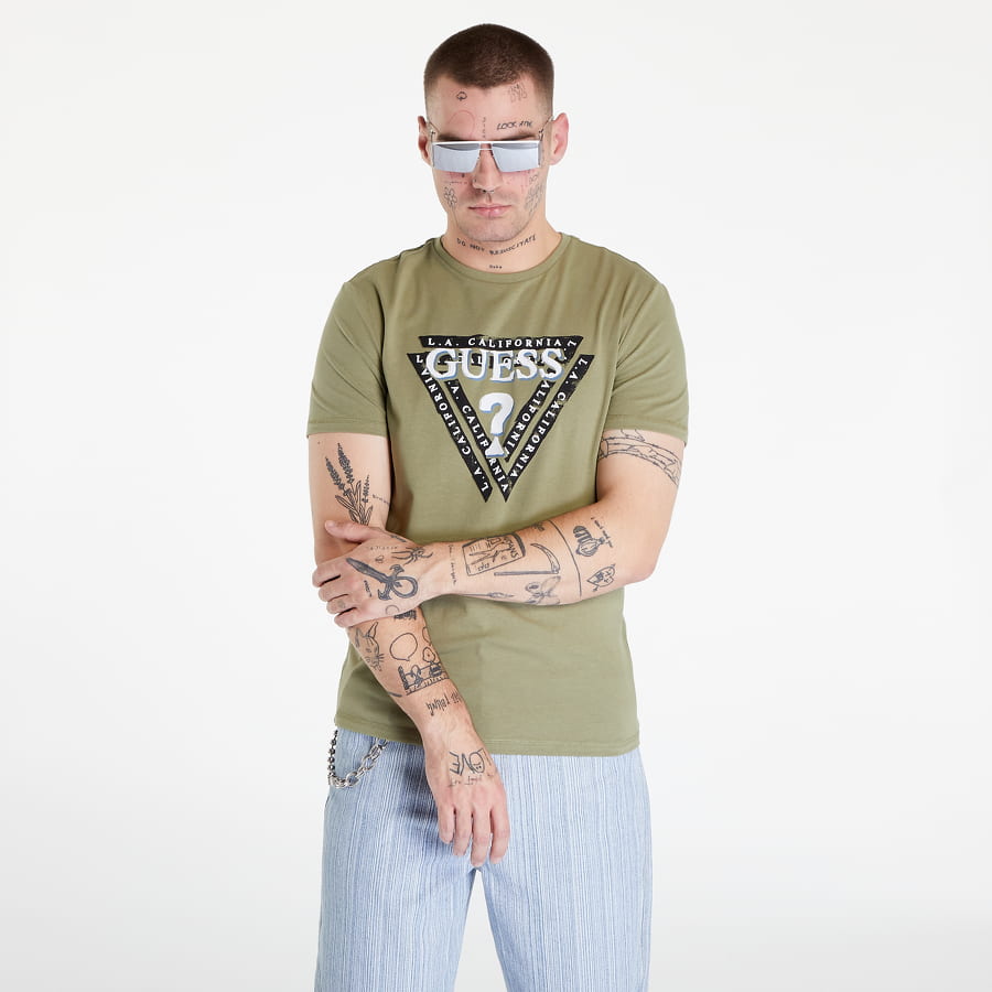 Тениска GUESS Triangle Logo T-shirt Зелено | M2BI43J1314-G8CK, 0