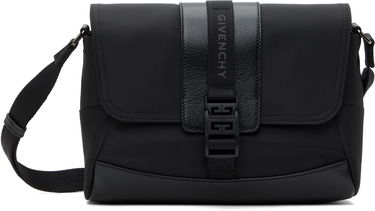Чанта през рамо Givenchy Technical Canvas and Leather Small G-Trail Messenger Bag Черно | BKU052K1X0001, 0