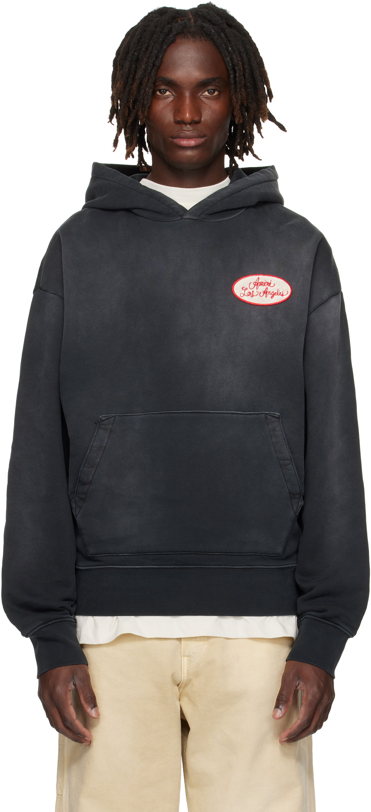 Суитчър AMIRI AMIRI Station Patch Oversized Hoodie Черно | AMJYHD1119, 0