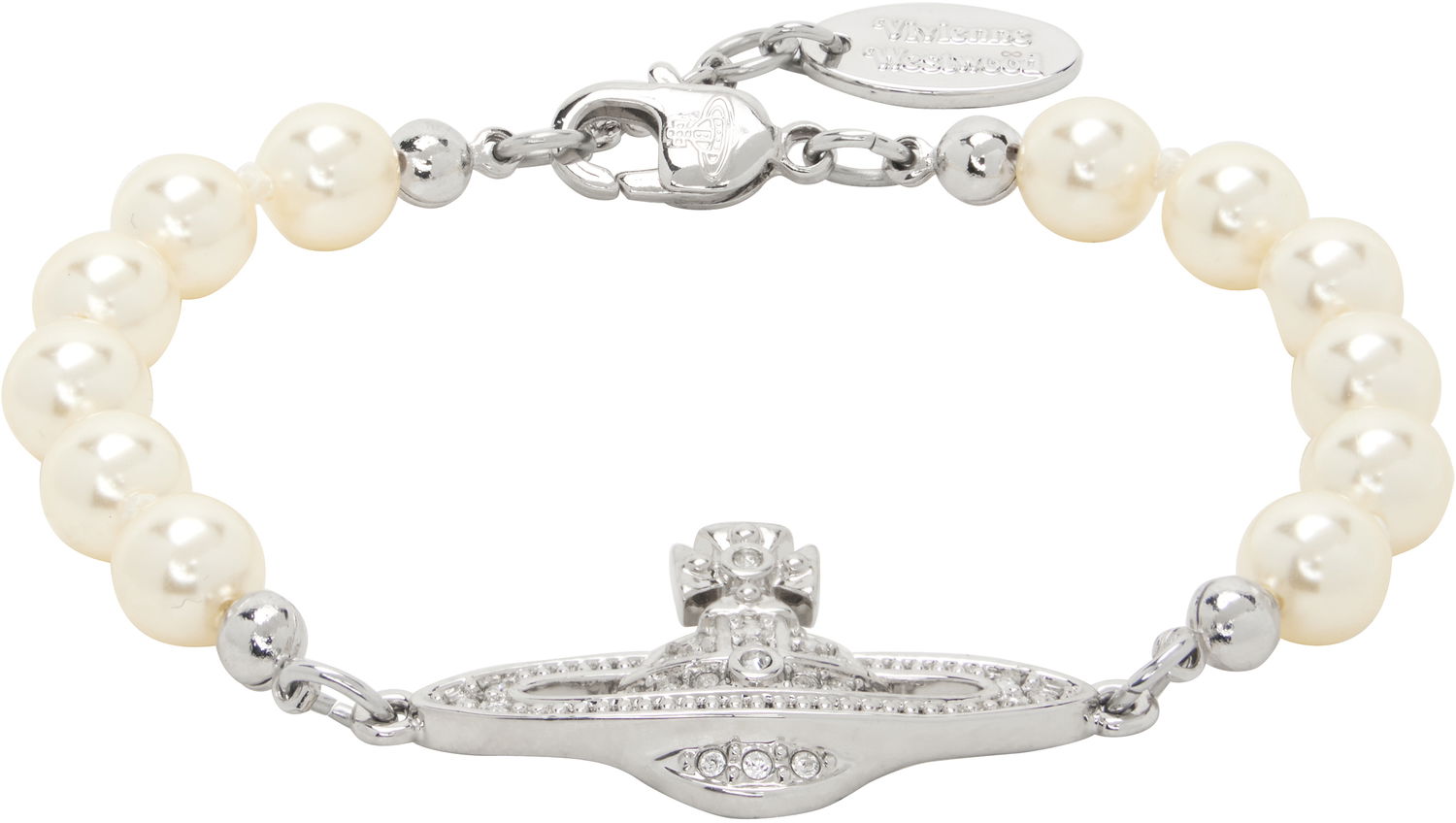 Гривна Vivienne Westwood Vivienne Westwood Mini Bas Relief Pearl Bracelet Металик | 61030001-02P131-CN, 0