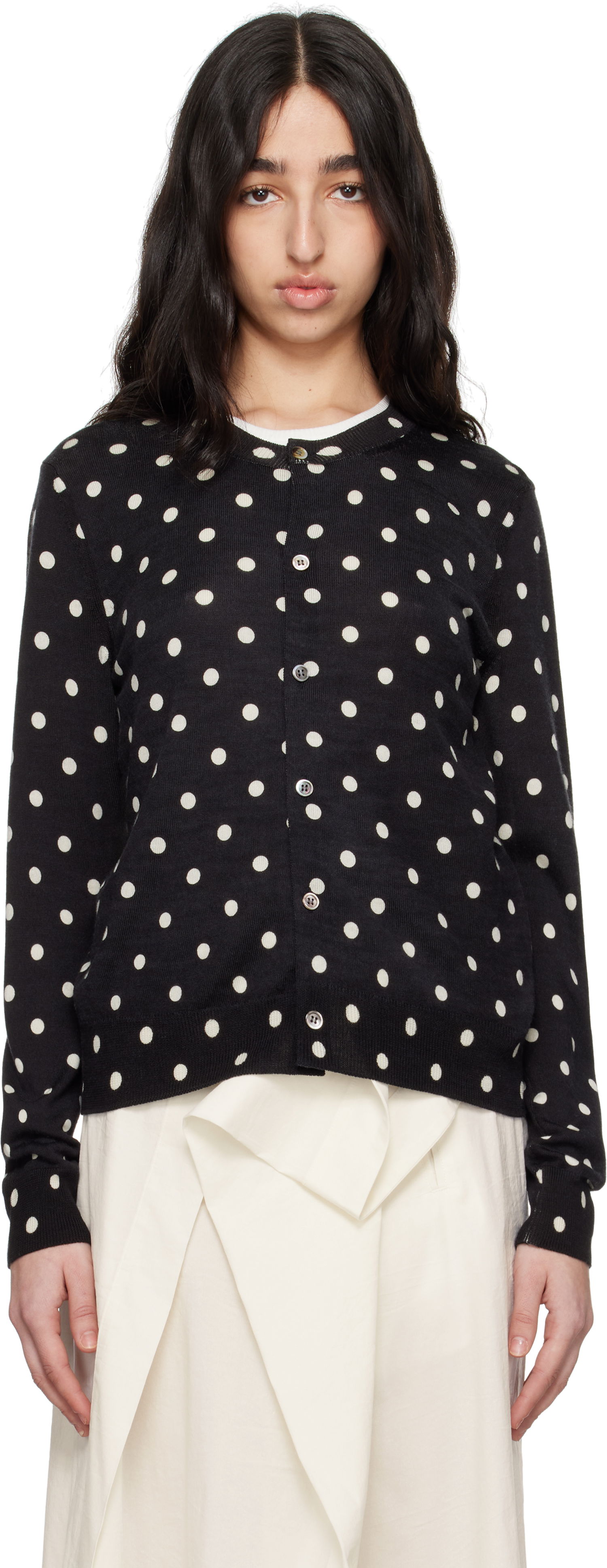 Пуловер Comme des Garçons Comme des Garçons Polka Dot Cardigan Черно | RO-N505-051-1, 0