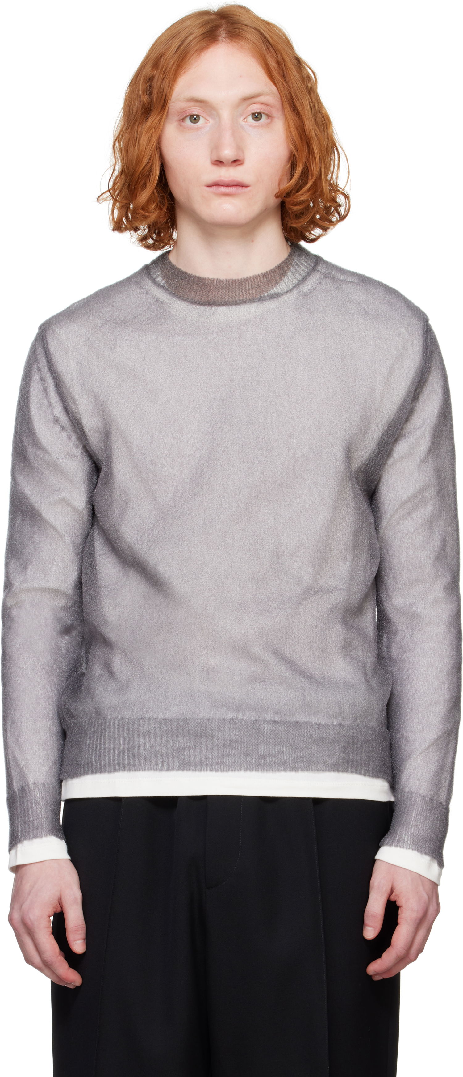 Пуловер Jil Sander Jil Sander Layered Sweater Сиво | J22FV0112_JTN376, 0