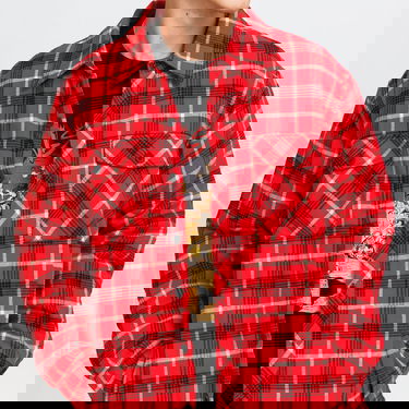 Яке Urban Classics Plaid Quilted Shirt Jacket Червено | TB3829 red, 2