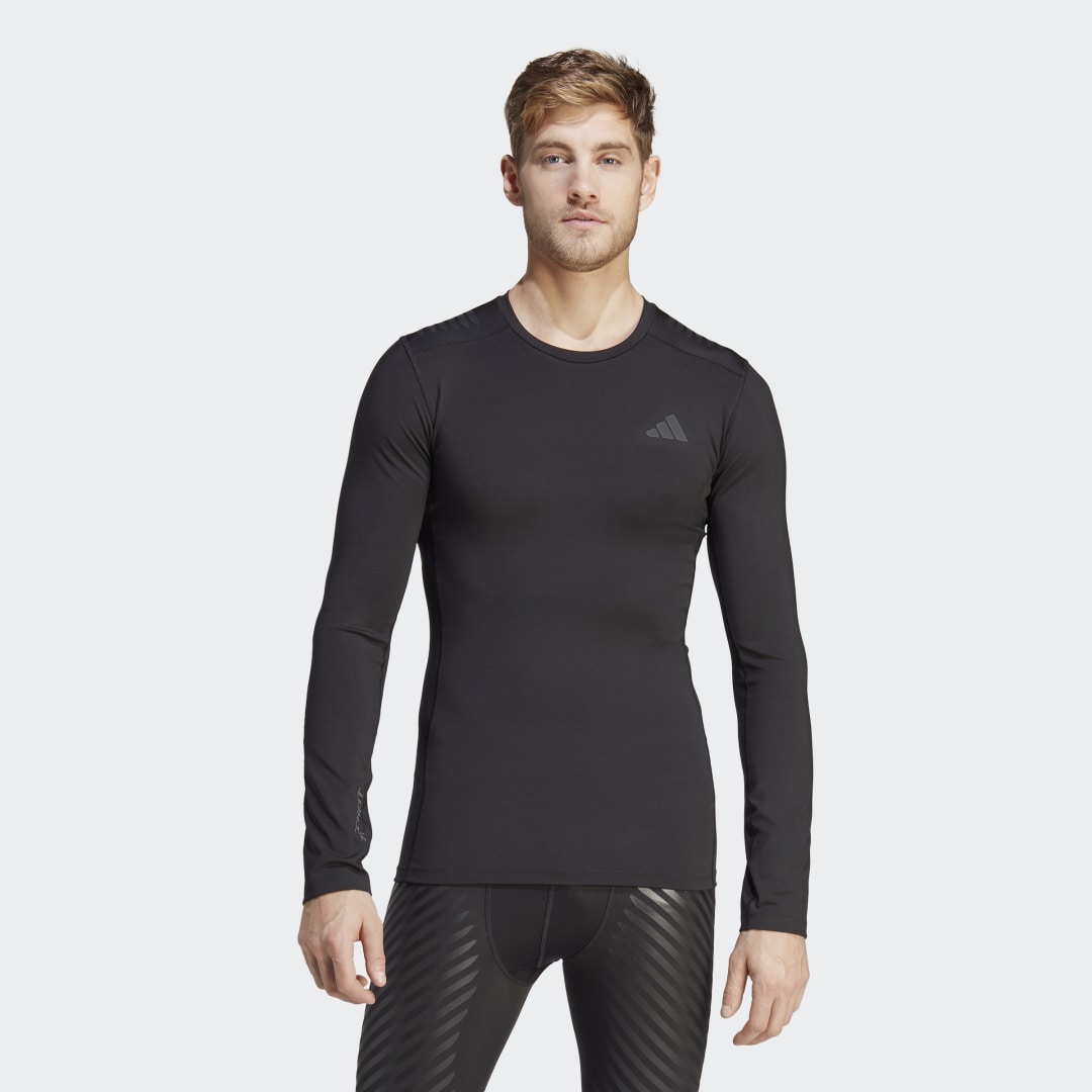 Тениска adidas Performance Techfit Control Training Long Sleeve Черно | HS9814, 0