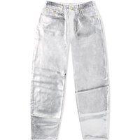 Панталони GANNI Foil Denim Trousers Сиво | J1411-151, 1