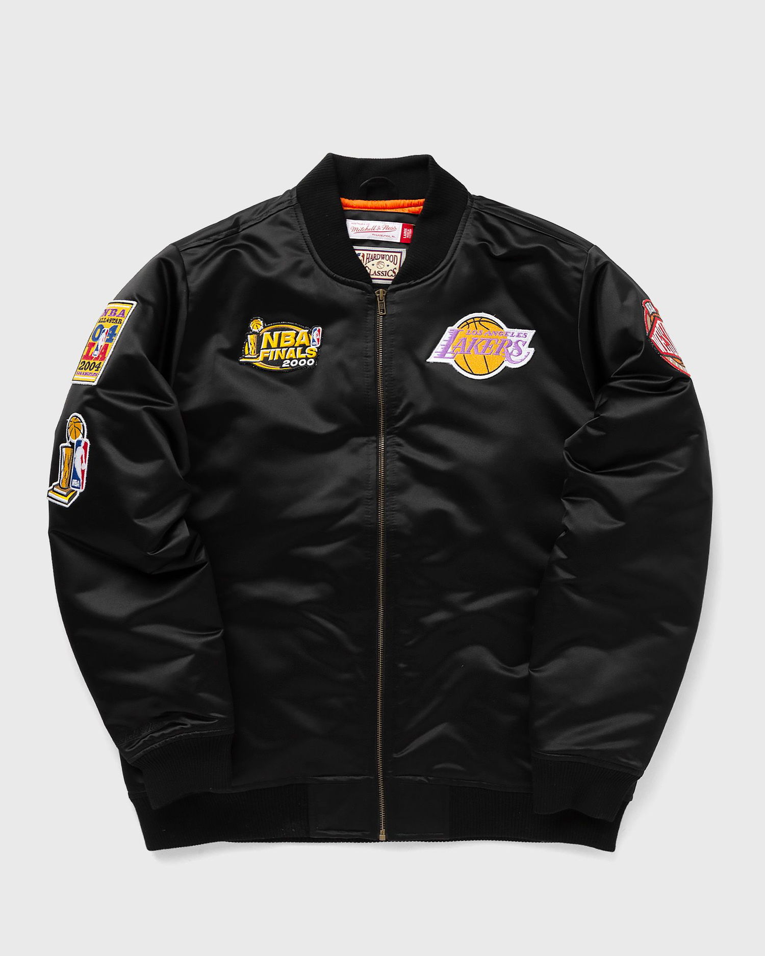 Яке бомбър Mitchell & Ness NBA SATIN BOMBER JACKET LOS ANGELES LAKERS Черно | OJZP5927-LALYYPPPBLCK, 0