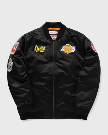Яке бомбър Mitchell & Ness NBA SATIN BOMBER JACKET LOS ANGELES LAKERS Черно | OJZP5927-LALYYPPPBLCK, 0