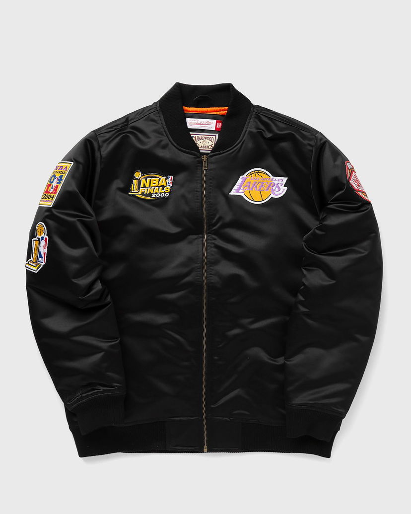 Яке бомбър Mitchell & Ness NBA SATIN BOMBER JACKET LOS ANGELES LAKERS Черно | OJZP5927-LALYYPPPBLCK