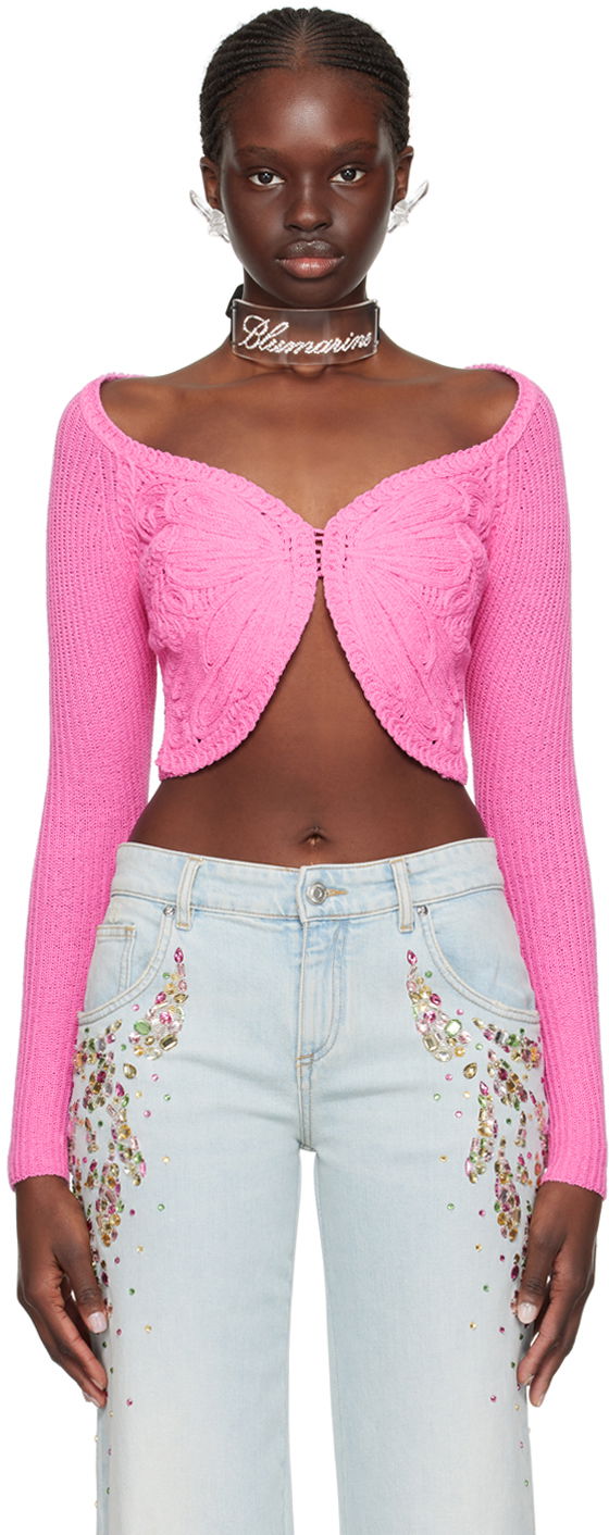 Embroidered Cropped Cardigan