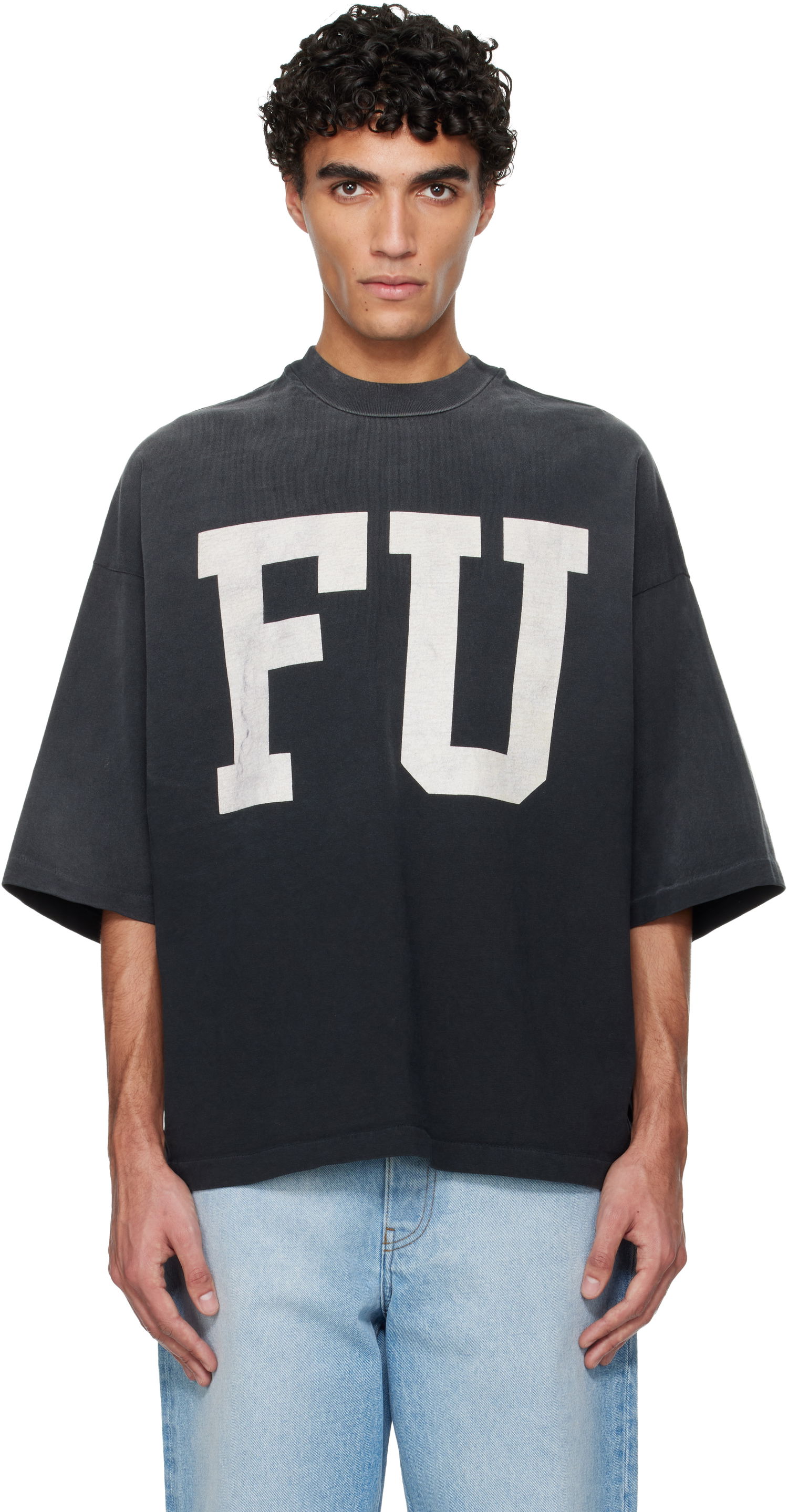Тениска Fear of God Fear of God Relaxed FU Educate T-shirt Черно | FG25FW10-10304HWJ-001, 0