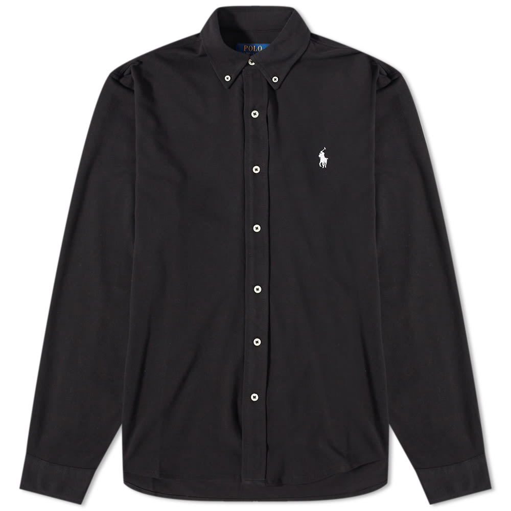 Риза Polo by Ralph Lauren Pique Button Down Oxford Черно | 710654408089, 0