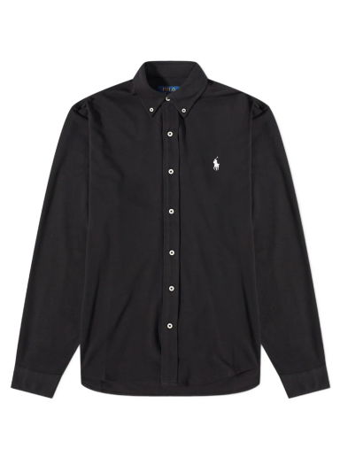 Риза Polo by Ralph Lauren Pique Button Down Oxford Черно | 710654408089