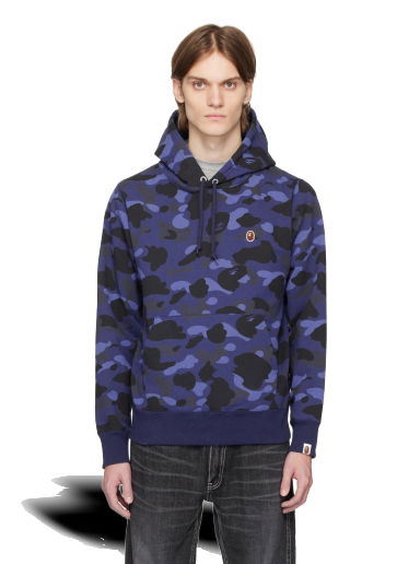 Суитчър BAPE Ape Head One Point Hoodie Тъмно синьо | 001PPI801012M