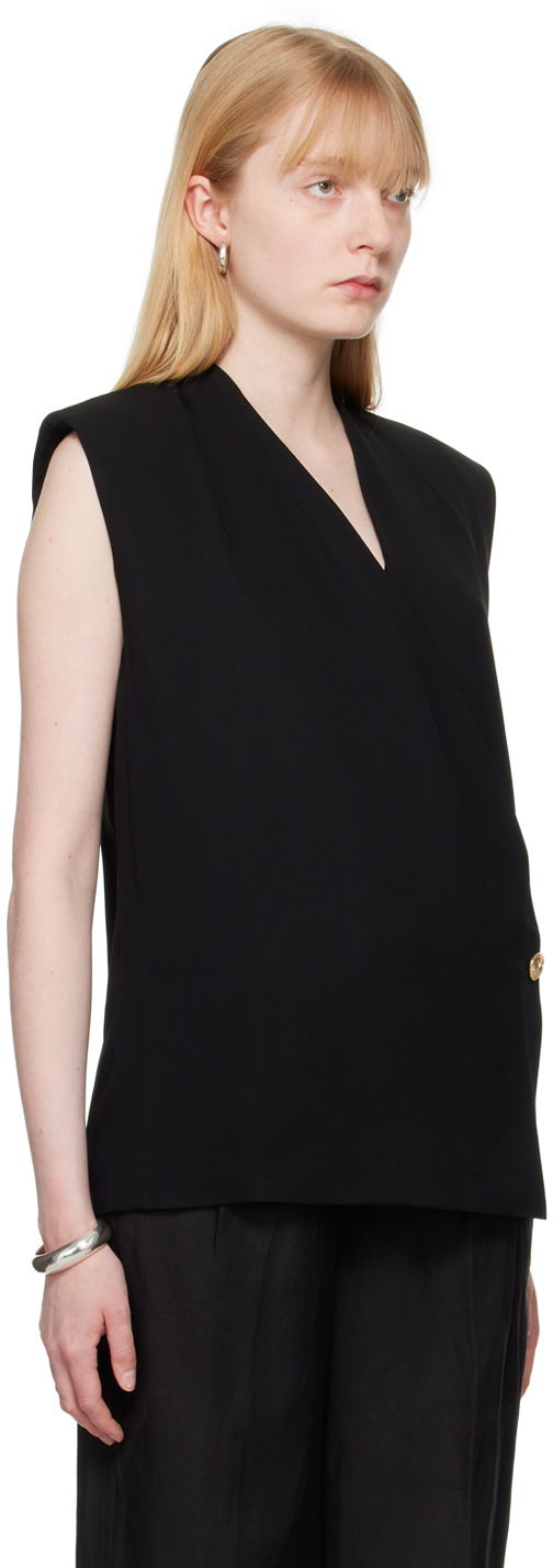 Жилетка Anine Bing Wrap Sleeveless Top Черно | A-07-4835-BLK26, 1