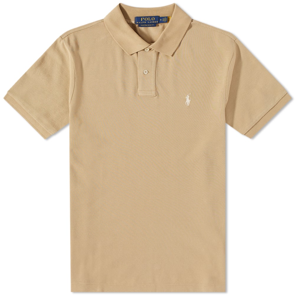 Поло тениска Polo by Ralph Lauren Slim Fit Polo Бежово | 710680784306, 0