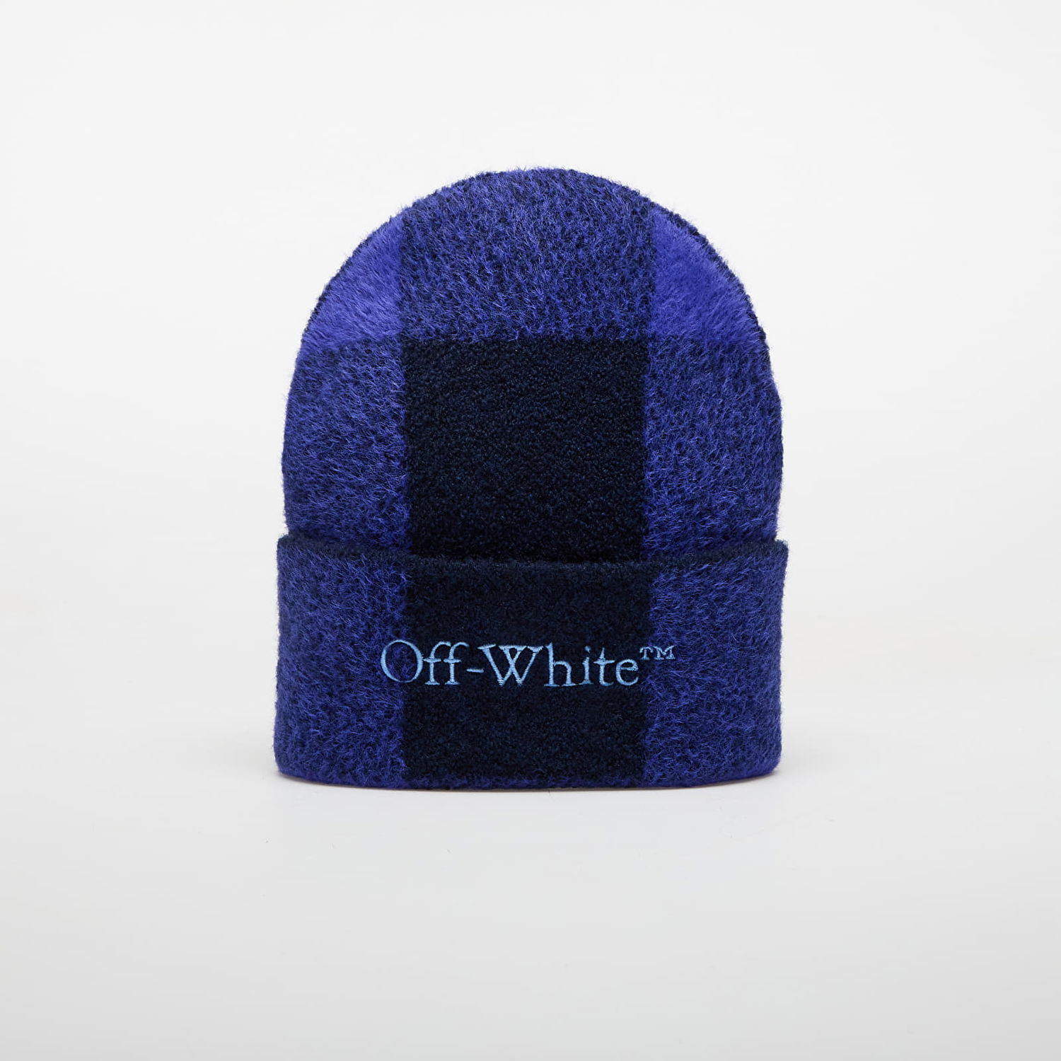 Шапка Off-White Off-White Bookish Check Lo Beanie Синьо | OWLC01BF25KNI0034740, 0