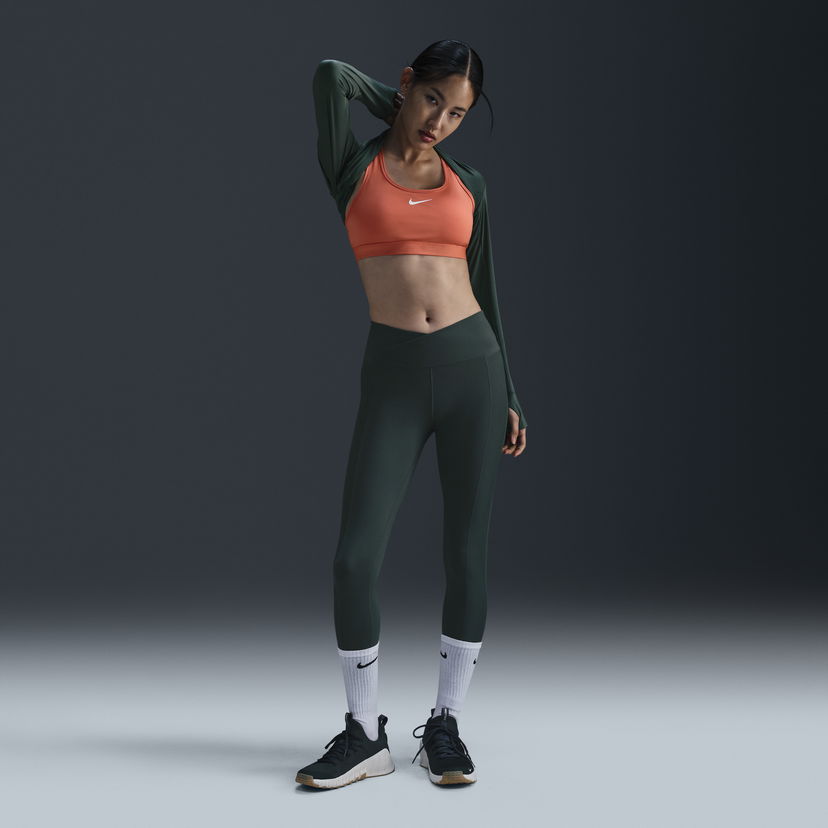 Клинове Nike 7/8 Leggings Wrap High Waisted Зелено | FV7857-338