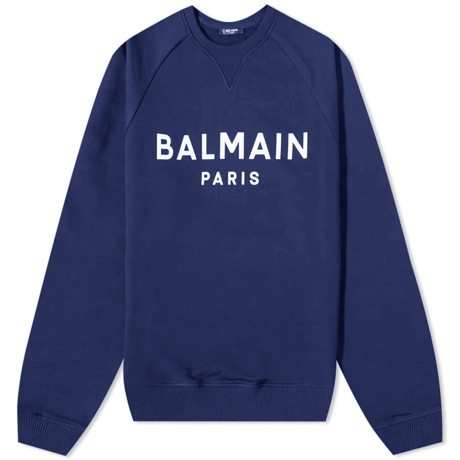 Суитчър Balmain Paris Logo Crew Sweat Тъмно синьо | BH1JQ005BB65-SJW, 0