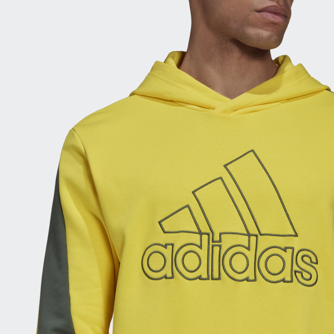 Суитчър adidas Performance Future Icons Embroidered Badge of Sport Hoodie Жълто | HK4541, 1