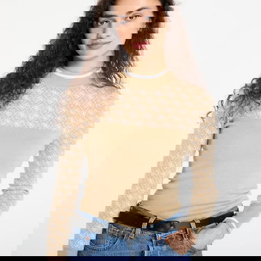 Пуловер GUESS Long Sleeve Mock Neck Aubrey 4G Patterned Sweater Бежово | W5BR24Z3JD2-FNI4, 1