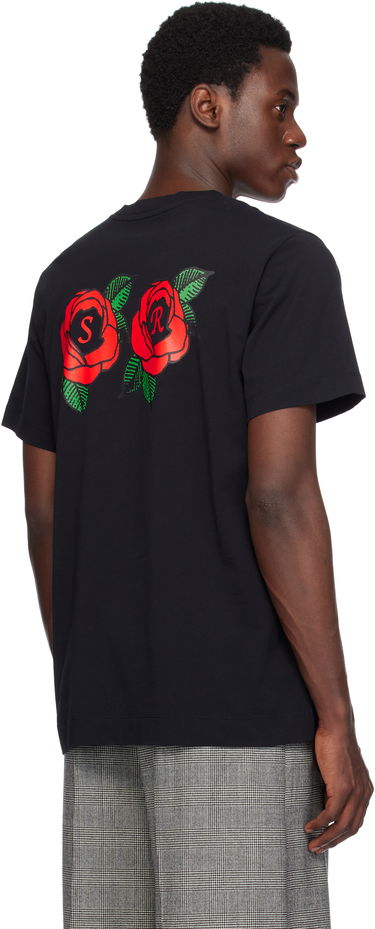 Тениска Simone Rocha Simone Rocha Cluster Rose Logo Print T-Shirt Черно | 5195P36P37-M 0569, 2
