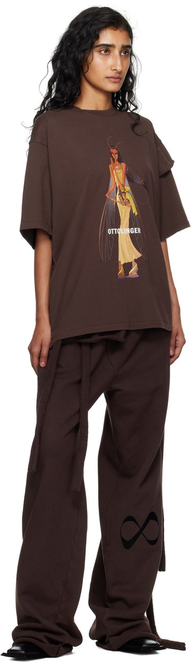 Тениска Ottolinger Ottolinger Deconstructed Boxy T-Shirt Кафяво | 115-102415-05, 3