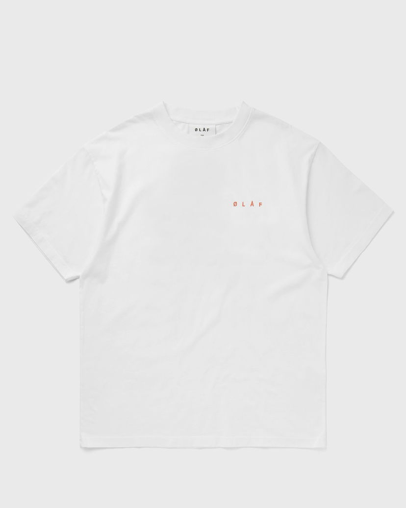 Тениска ØLÅF FACE CRAYON TEE Бяло | M170109-OPTICAL-WHITE