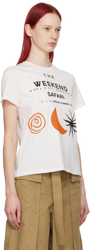 Тениска Max Mara Weekend Max Mara Safari Graphic T-Shirt Бяло | 2415971052600003, 1