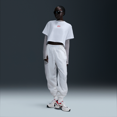 Тениска Nike Nike Sportswear Cropped Short-Sleeve T-Shirt Бяло | HF9500-100, 4