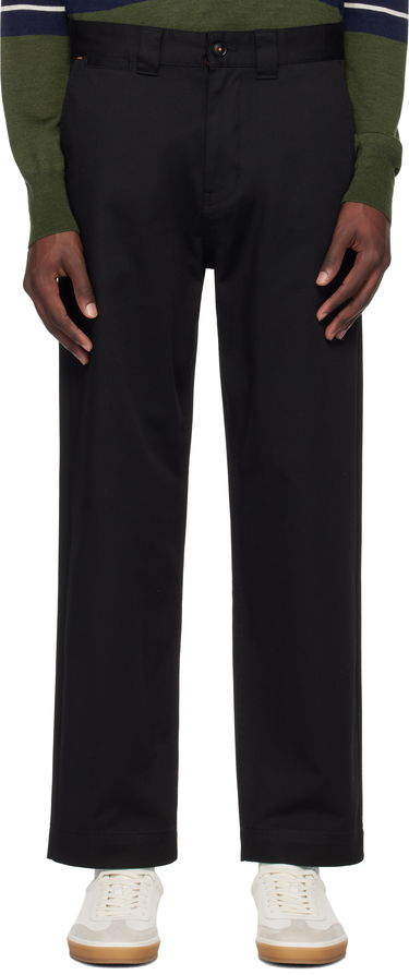 Панталони BOSS BOSS Logo Patch Straight Leg Trousers Черно | 50545304, 0