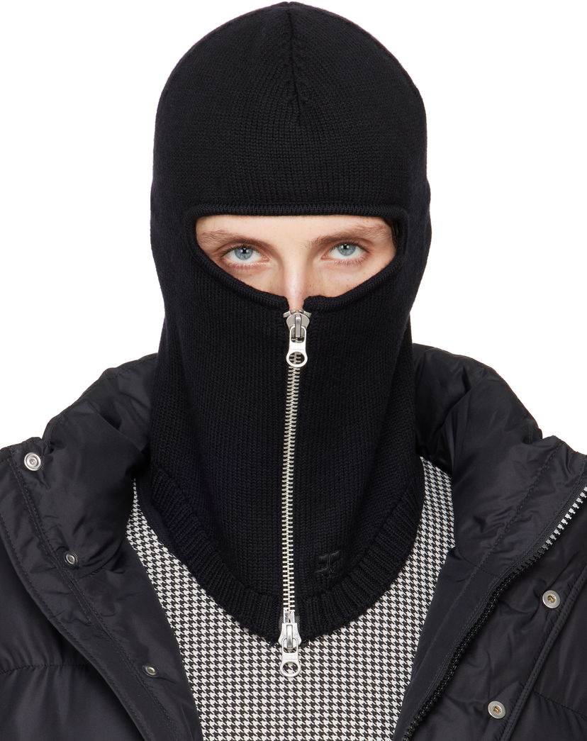 Шапка Courrèges Courrèges Zipped Wool Balaclava Черно | 324MCP008FI0036