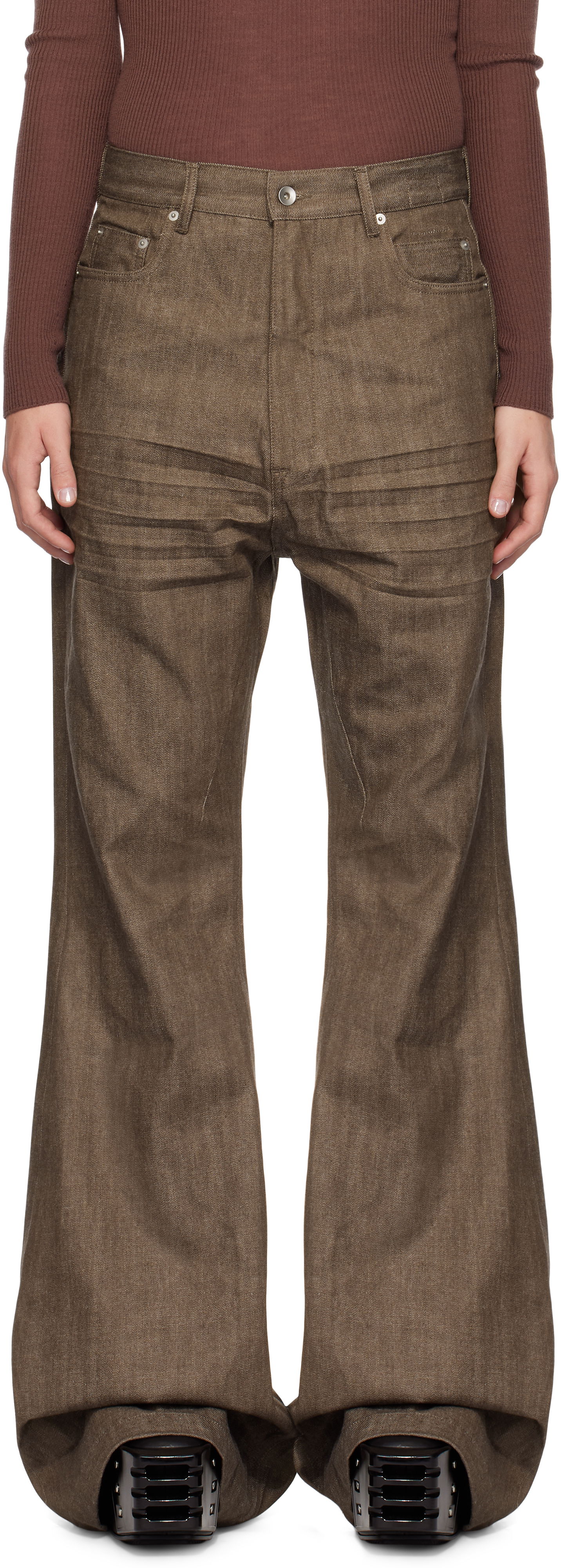 Дънки Rick Owens Bootcut Jeans Сиво | DU02D2365 DKRAW, 0
