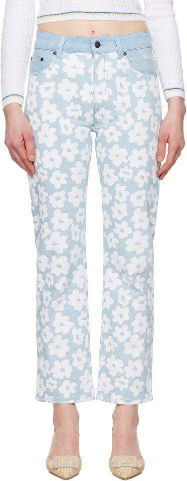 Дънки MSGM MSGM Printed Jeans Синьо | 3841MDP232 257272, 0