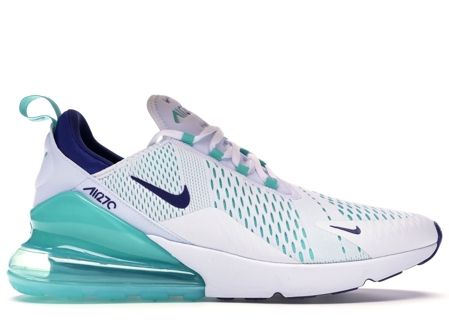 Кецове и обувки Nike Air Max 270 White Hyper Jade Deep Royal Blue Тюркоазено | CI2451-100, 0