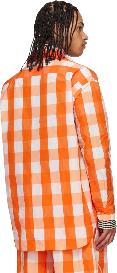 Риза Walter Van Beirendonck Walter Van Beirendonck Maxi Gingham Button-Up Shirt Оранжево
 | 6002, 2