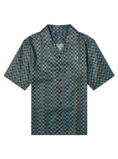 Риза Fred Perry Glitch Chequerboard Vacation Shirt Зелено | M6594-Q55