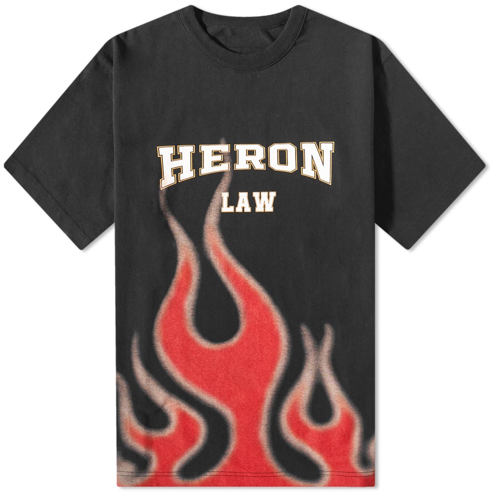 Тениска HERON PRESTON Heron Law Flames Tee Черно | HMAA032S23JER0071025, 0
