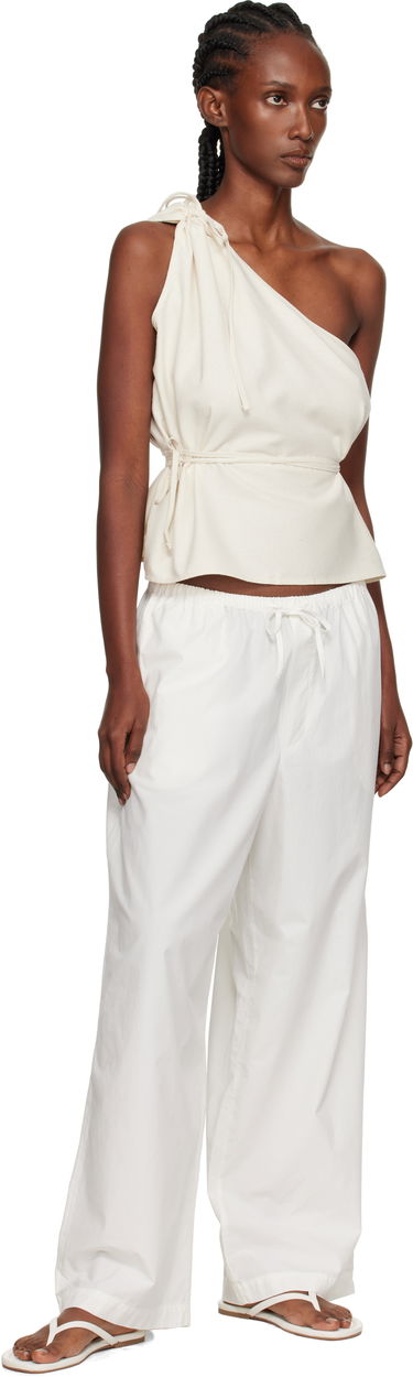 Потник Baserange Baserange One Shoulder Tie Waist Top Бяло | TSVI-WS-AU25, 3