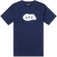 Тениска A.P.C. Albert Spray Logo Tee Тъмно синьо | COEIO-H26259-IAK, 1