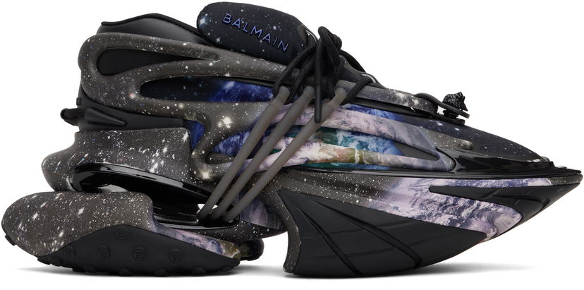 Кецове и обувки Balmain Balmain Unicorn Low Earth & Stars Print Черно | EM0VJ309KERT