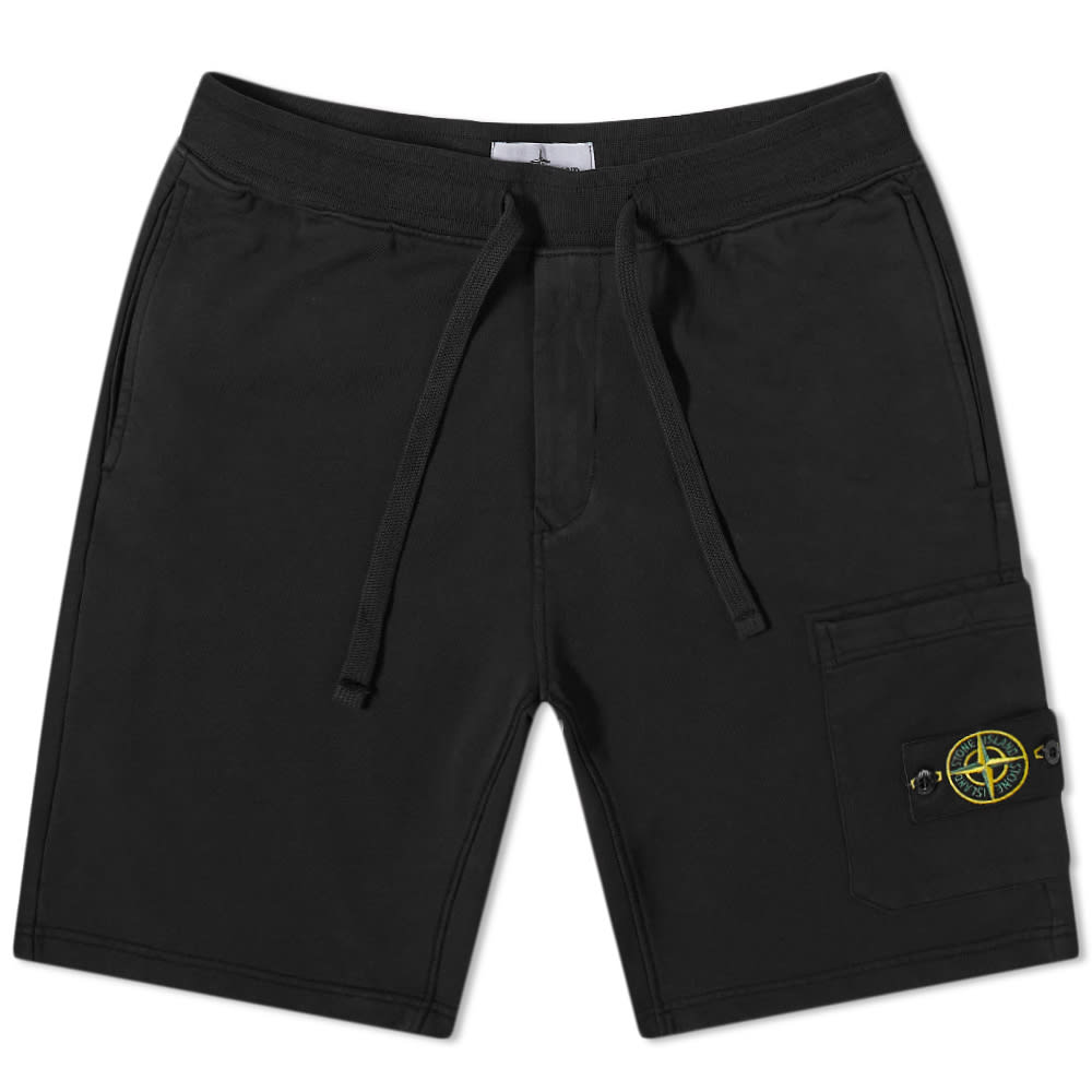 Къси панталони Stone Island Garment Dyed Sweat Short Черно | 761564651-V0029, 0