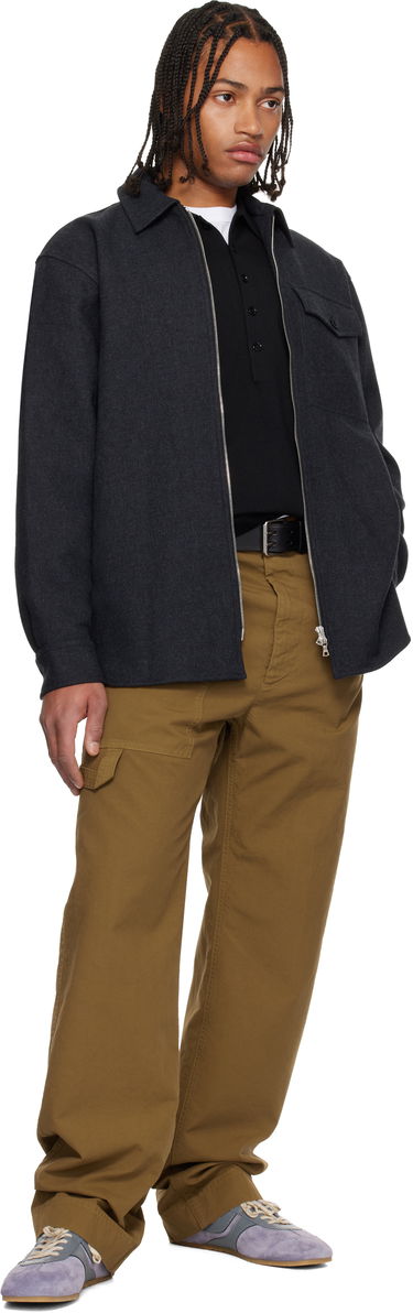 Яке Dries Van Noten Dries Van Noten Cotton Zip-Up Shirt Jacket Сиво | 252-020786-2118, 3