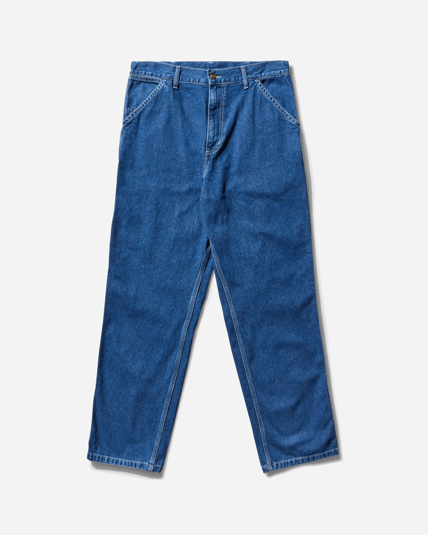 Дънки Carhartt WIP Single Knee Stone Washed Pants Синьо | I034864 0106, 1