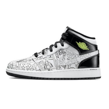 Кецове и обувки Jordan Air Jordan 1 Mid SE "DIY" GS Бяло | DC4099-100, 0