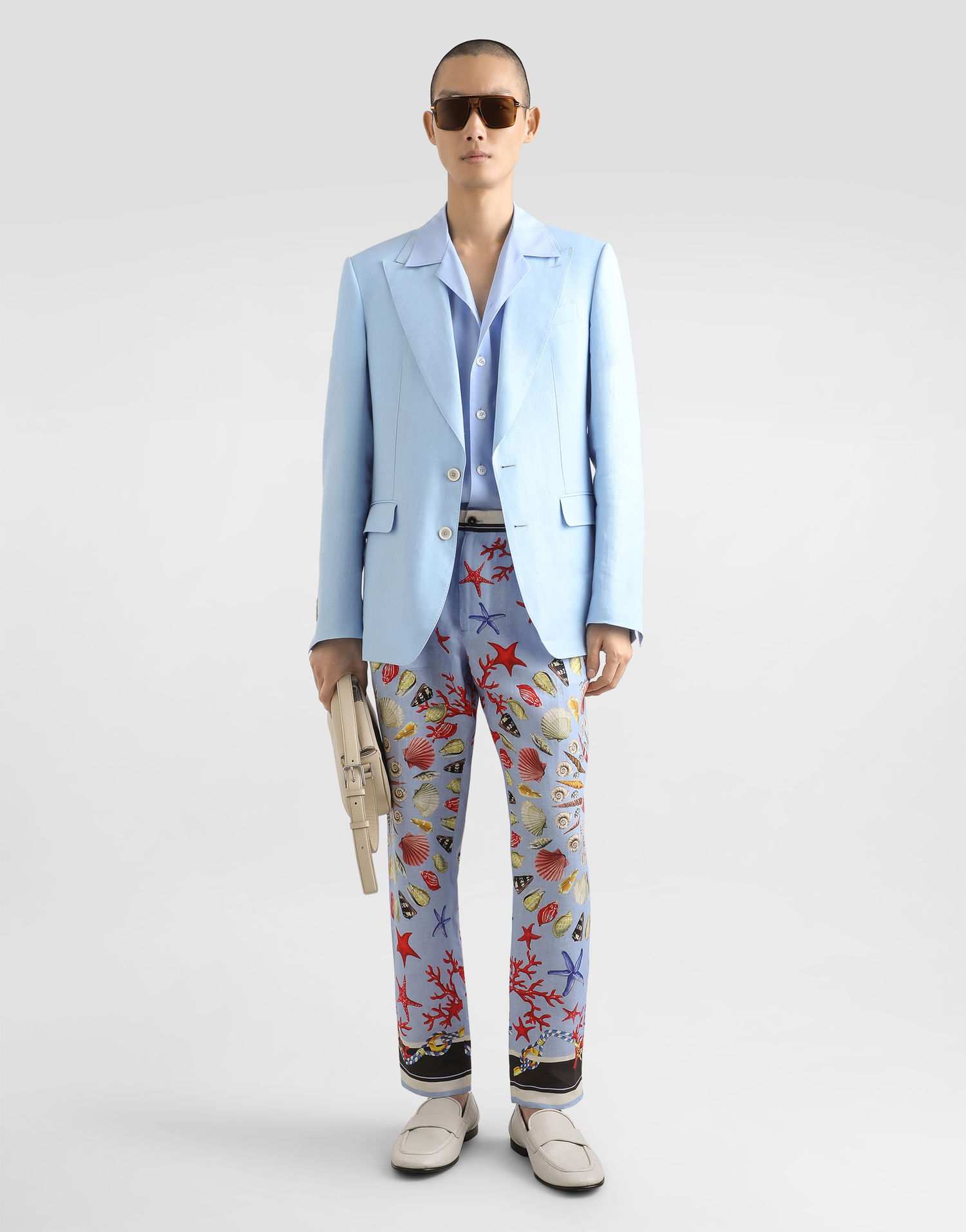Яке Dolce & Gabbana Dolce & Gabbana Sicilia Single-Breasted Linen Jacket Синьо | G2UR6TFU4JBB1581, 1